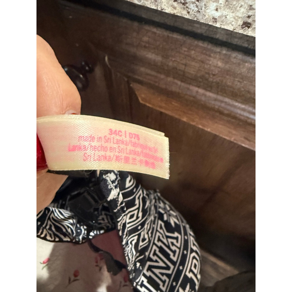 Women's PINK Victoria's Secret Bra 34C Black White - Picture 8 of 11